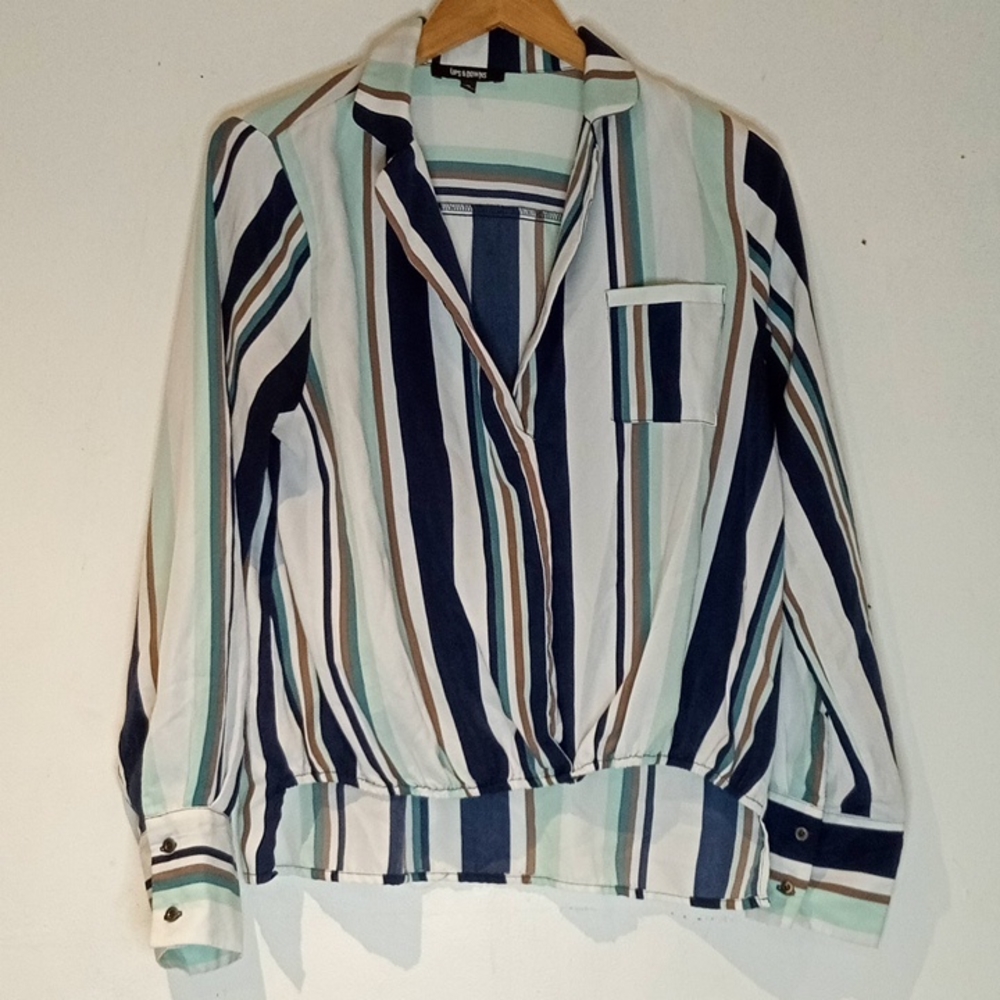 Striped crop blouse (GA)